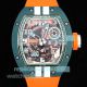 Swiss Clone Richard Mille RM029 Green Carbon Fiber Le Mans Orange Rubber Strap Watch (4)_th.jpg
